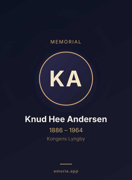 Memorial portrait of Knud Hee Andersen
