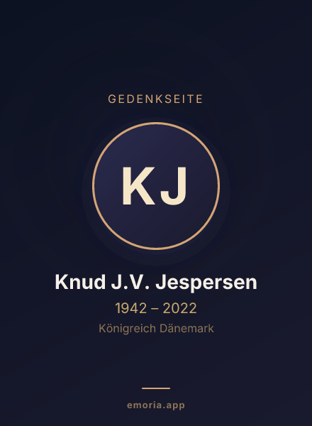 Gedenkportrait von Knud J.V. Jespersen