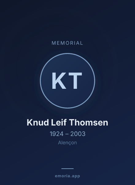 Memorial portrait of Knud Leif Thomsen