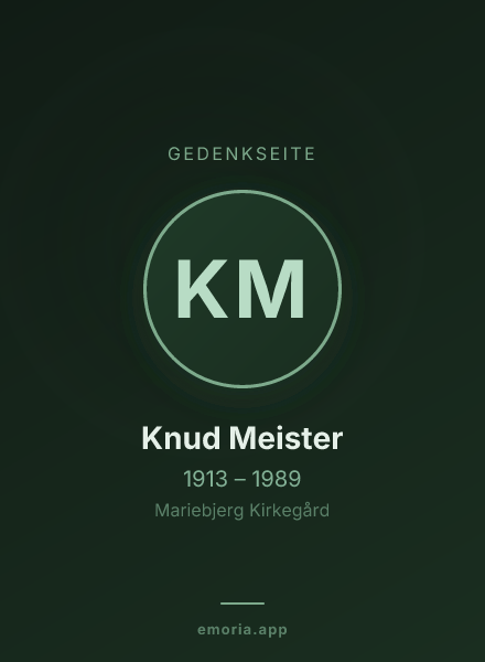 Gedenkportrait von Knud Meister