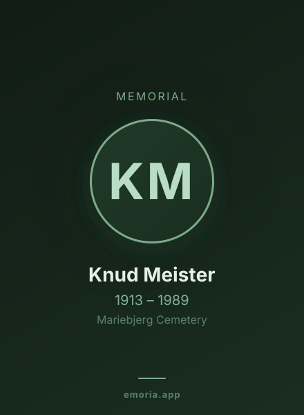 Memorial portrait of Knud Meister