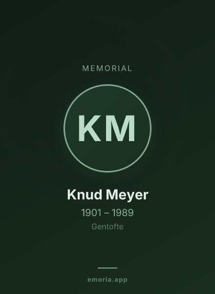 Memorial portrait of Knud Meyer