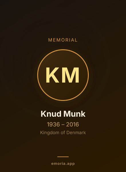 Memorial portrait of Knud Munk