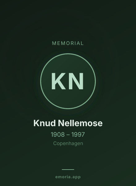 Memorial portrait of Knud Nellemose