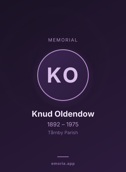 Memorial portrait of Knud Oldendow