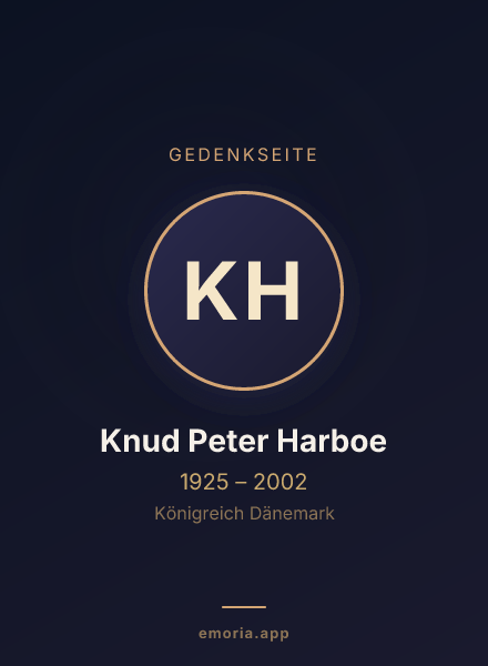 Gedenkportrait von Knud Peter Harboe