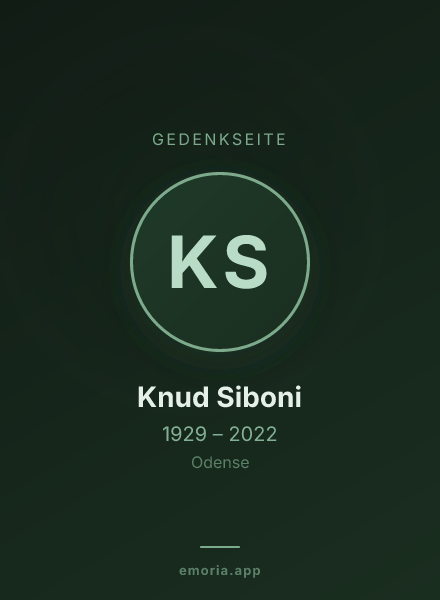 Gedenkportrait von Knud Siboni