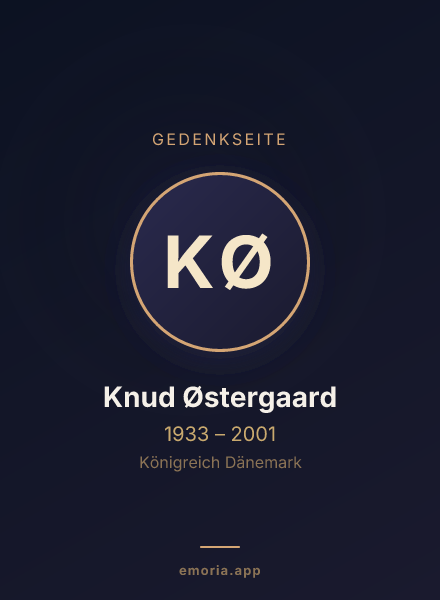 Gedenkportrait von Knud Østergaard