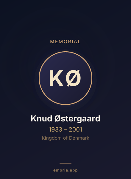 Memorial portrait of Knud Østergaard