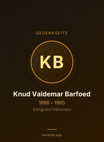Gedenkportrait von Knud Valdemar Barfoed