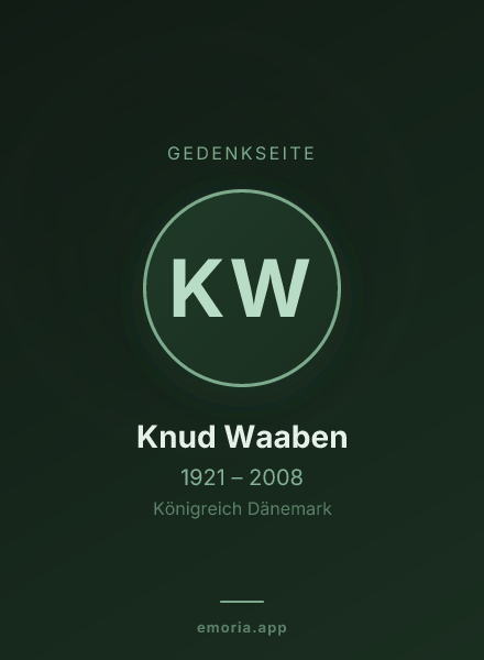 Gedenkportrait von Knud Waaben