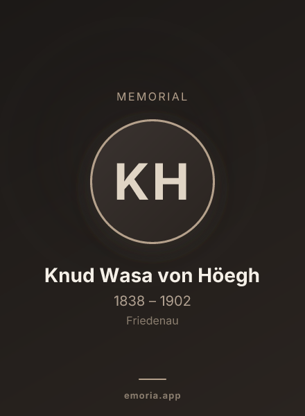 Memorial portrait of Knud Wasa von Höegh