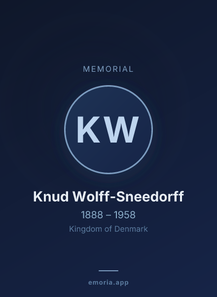 Memorial portrait of Knud Wolff-Sneedorff