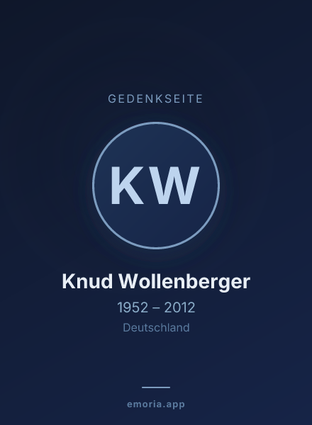 Gedenkportrait von Knud Wollenberger