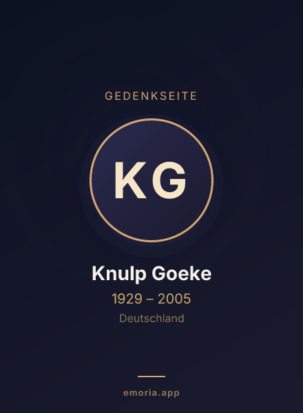 Gedenkportrait von Knulp Goeke