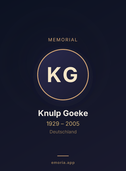 Memorial portrait of Knulp Goeke