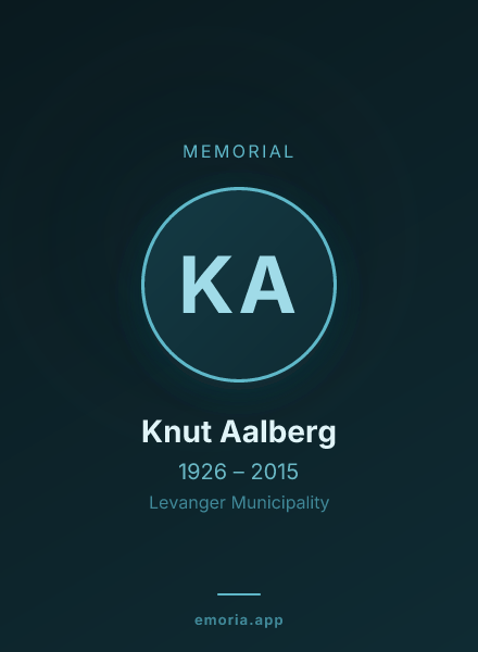 Memorial portrait of Knut Aalberg