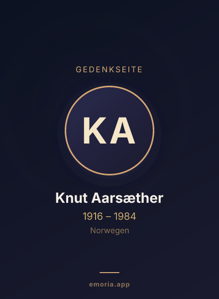 Gedenkportrait von Knut Aarsæther