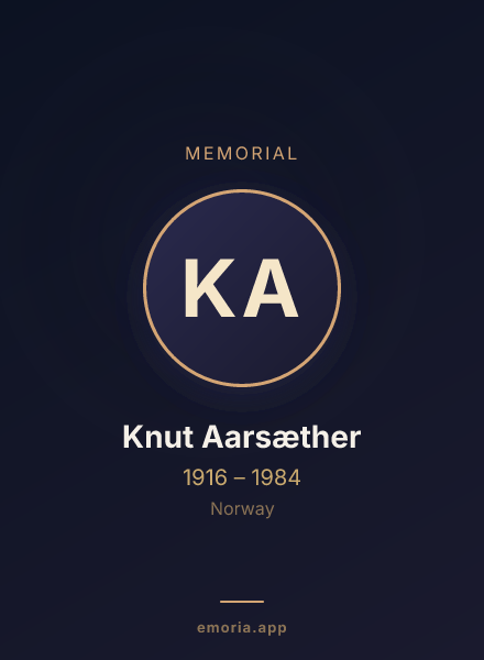 Memorial portrait of Knut Aarsæther