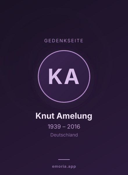 Gedenkportrait von Knut Amelung