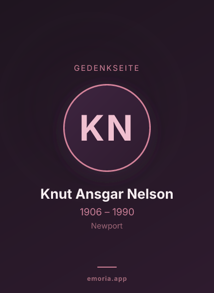 Gedenkportrait von Knut Ansgar Nelson