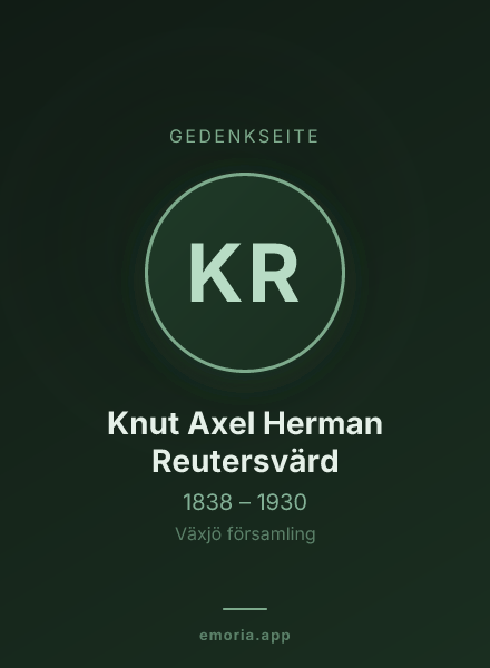 Gedenkportrait von Knut Axel Herman Reutersvärd