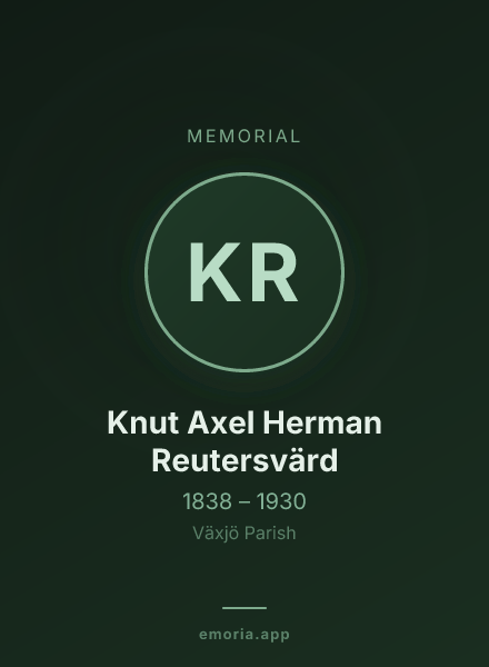 Memorial portrait of Knut Axel Herman Reutersvärd