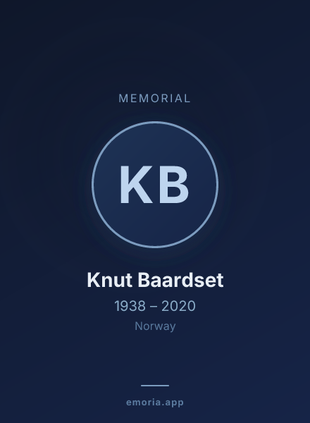 Memorial portrait of Knut Baardset