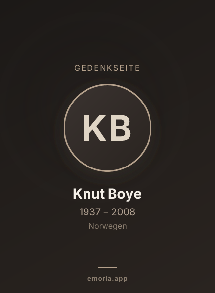 Gedenkportrait von Knut Boye