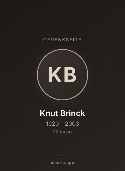 Gedenkportrait von Knut Brinck
