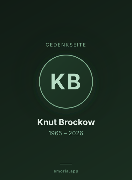 Gedenkportrait von Knut Brockow