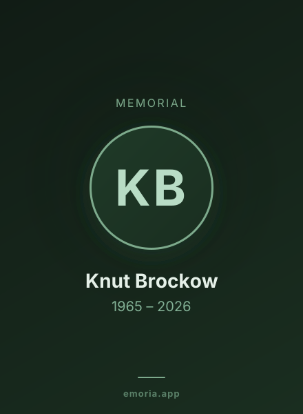 Memorial portrait of Knut Brockow