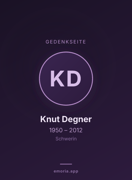 Gedenkportrait von Knut Degner