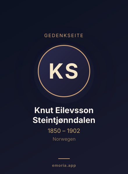 Gedenkportrait von Knut Eilevsson Steintjønndalen