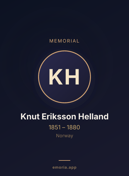 Memorial portrait of Knut Eriksson Helland