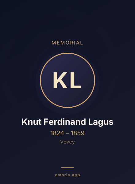 Memorial portrait of Knut Ferdinand Lagus