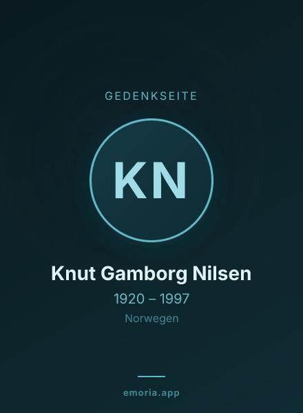 Gedenkportrait von Knut Gamborg Nilsen