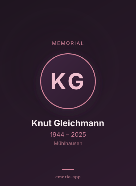 Memorial portrait of Knut Gleichmann