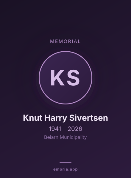 Memorial portrait of Knut Harry Sivertsen