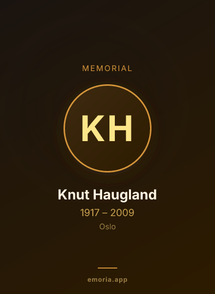 Memorial portrait of Knut Haugland