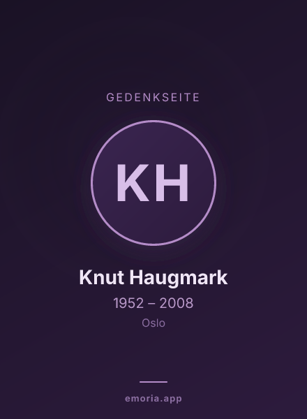 Gedenkportrait von Knut Haugmark