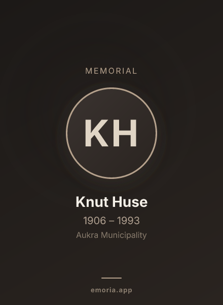 Memorial portrait of Knut Huse