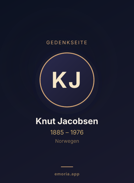 Gedenkportrait von Knut Jacobsen