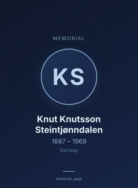 Memorial portrait of Knut Knutsson Steintjønndalen