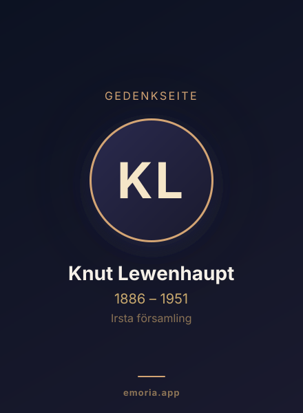 Gedenkportrait von Knut Lewenhaupt