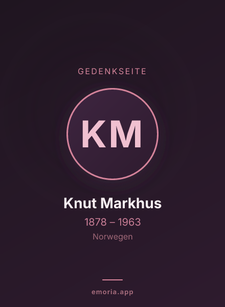 Gedenkportrait von Knut Markhus