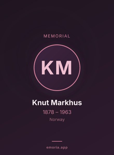Memorial portrait of Knut Markhus