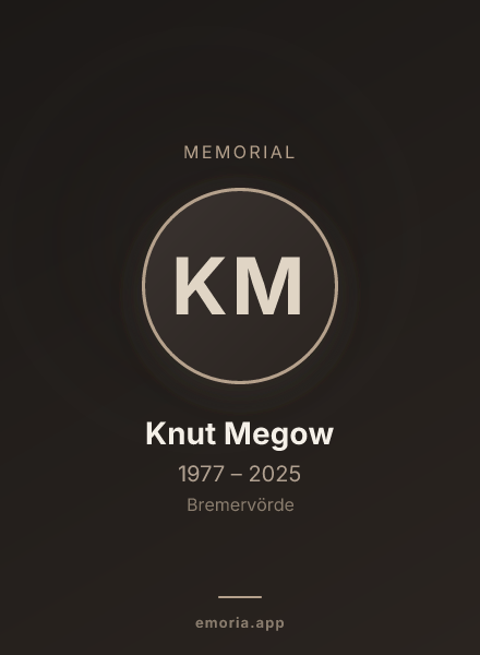 Memorial portrait of Knut Megow