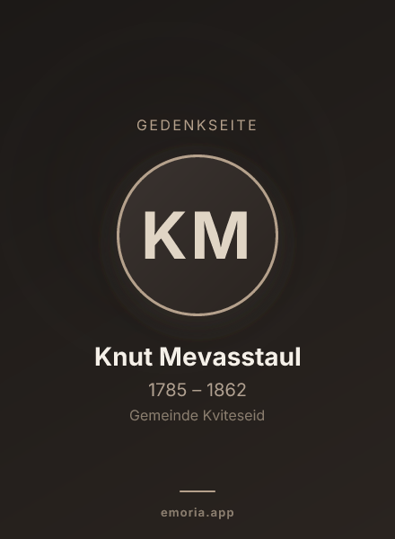 Gedenkportrait von Knut Mevasstaul