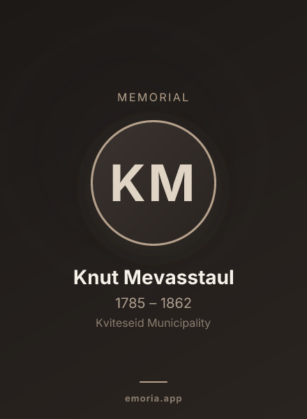 Memorial portrait of Knut Mevasstaul